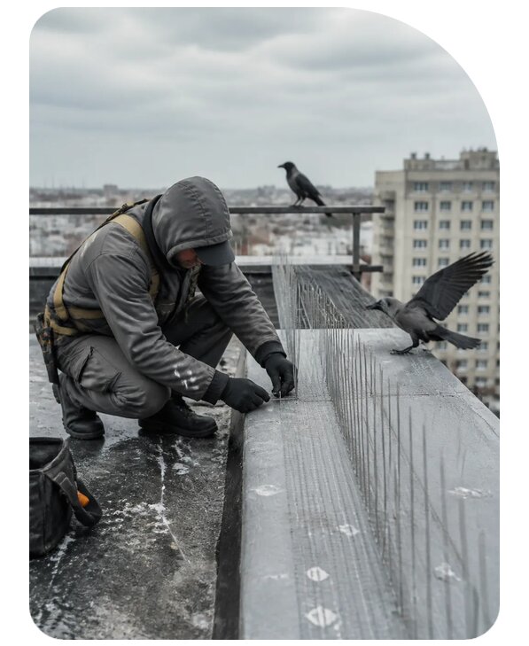 Защита от ворон под ключ в Курчатове по цене от 5094 р. | Сенат-Крч